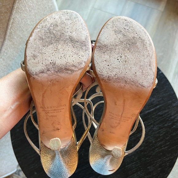 Champagne colored heels. 4” heel. By MaxStudio. - Picture 7 of 7